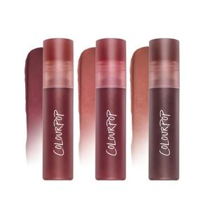 ColourPop Fresh Kiss Glossy Lip Stain Trio Set Red Pink Brown Nude New